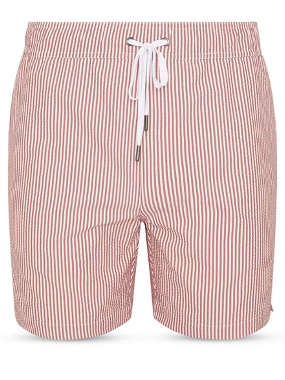 Onia Red and White Seersucker Drawstring Shorts